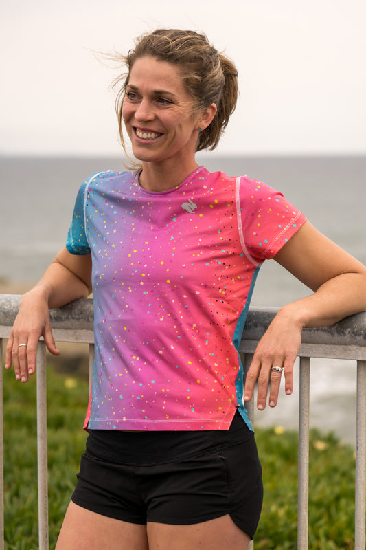 SIB Pace Tee: Santa Cruz Confetti Sunrise